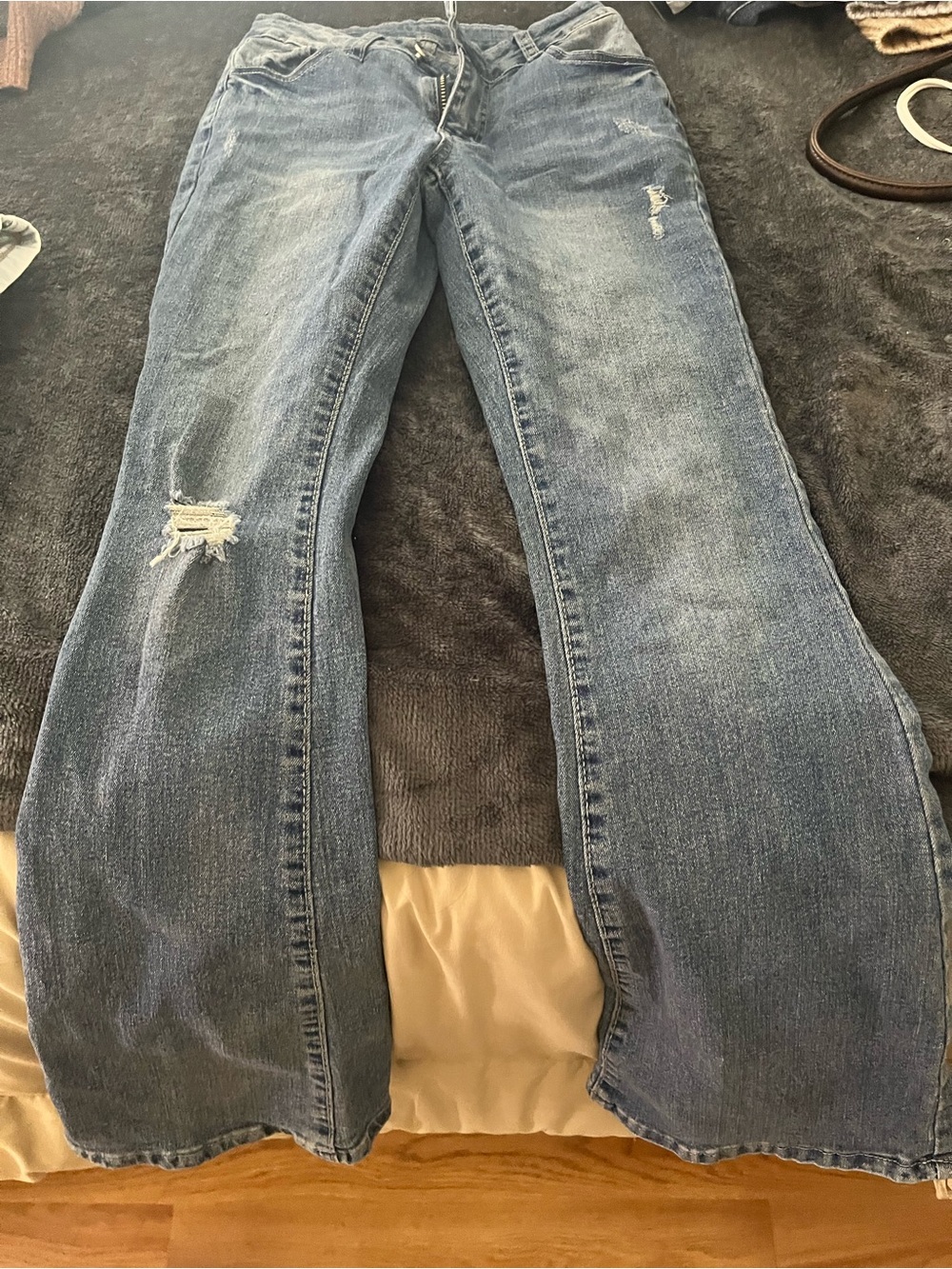 SHEIN Light Blue Denim Jeans with Inner Lining